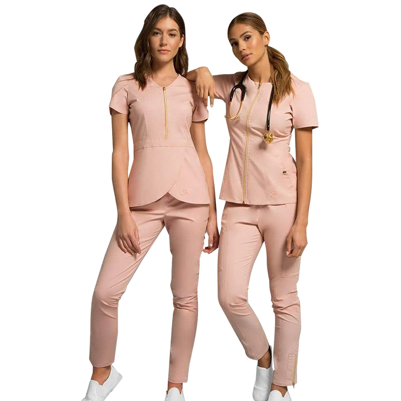 Wholesale Top Quality Nurse Uniform Medical Scrub Fashionable Uniformes OEM Logo Scrubs